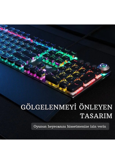 Techtic Aula F2088 Mekanik Makro Tuşlu RGB Oyun Klavyesi