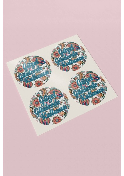 Çiçekli Güzel Günlerde Kullanın Sticker 3x3cm St2168 Çok Renkli