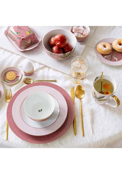 Pembe Porselen Yemek Tabağı 26,5 Cm