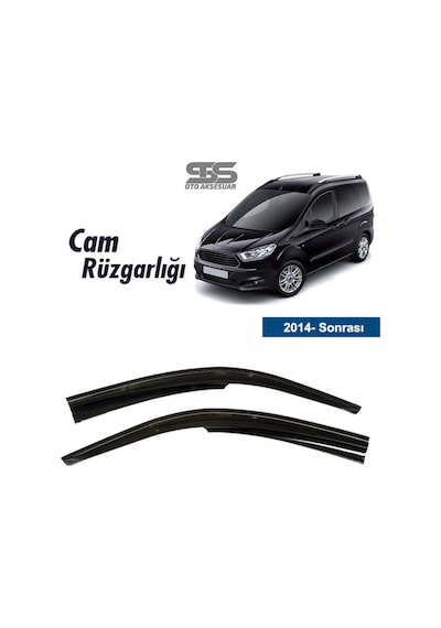Cam Rüzgarlığı Ford Courier 2014 Sonrası Mügen Tip Piano Black ( STS OTO AKSESUAR)