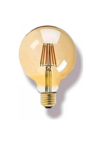 6w G95 Rustik Led Filamentli Ampul Sarı Işık 660 Lümen 2li Paket Diğer