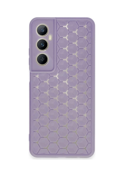 Realme C65 Kılıf Petek Silikon Kapak - Lila Bz8683140723729