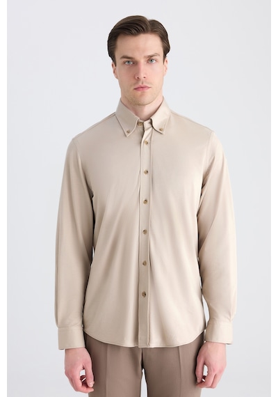 D'S Damat Ds Damat Comfort Bej Örme Gömlek 5hc02td02265m Bej