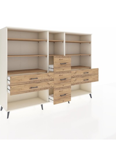 Hyperion Dolap 8 Raflı 7 Çekmeceli 220x44x163 Aytaşı-çam Atlas Çam - Aytası Hyperion Dolap 8 Raflı 7 Çekmeceli 220x44x163 Aytaşı-çam Atlas Çam - Aytası