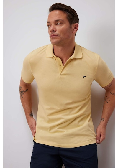DeFacto Slim Fit Dar Kesim Polo Yaka Nakışlı Kısa Kollu Tişört D7665AX25SPYL488 DeFacto Slim Fit Dar Kesim Polo Yaka Nakışlı Kısa Kollu Tişört D7665AX25SPYL488