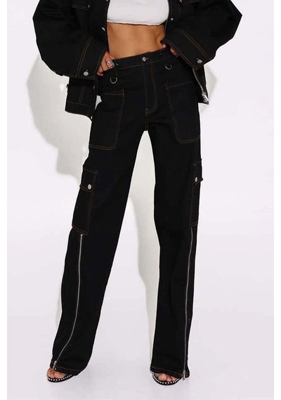 American Rag Cie Edwards Jeans: %100 Pamuk Yüksek Bel Boot Fit Kot Pantolon Siyah