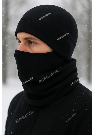 Ritagarcia Polar Siyah Bere Boyunluk 2.li Set