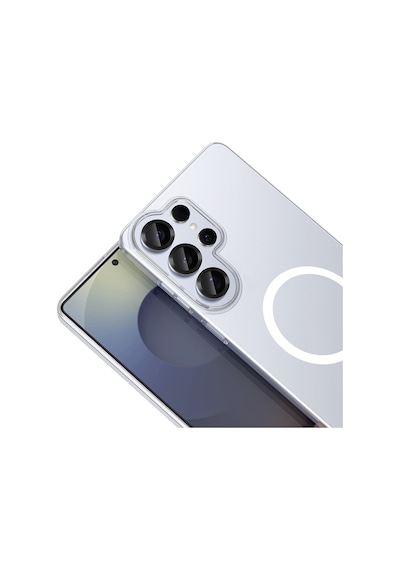 Samsung Uyumlu Galaxy S26 Ultra Sert Kılıf Kamera Korumalı Kablosuz Şarj Şeffaf London Pc Kapak