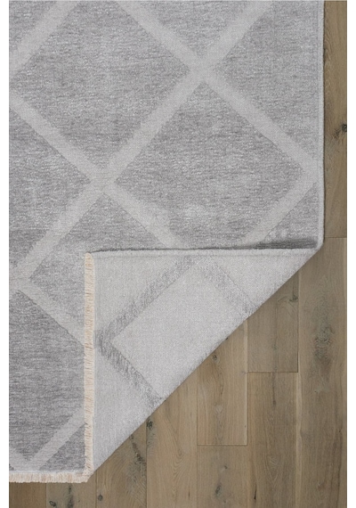 Rodney Vl Yıkanabilir Kaydırmaz Çift Taraf Pamuk Dokuma Beyaz Rix Premium Kalite Kilim A.gümüş