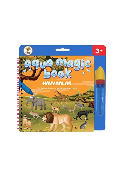 4 Adet Lino Aqua Magic Book Hayvanlar Sihirli Boyama Kitabı