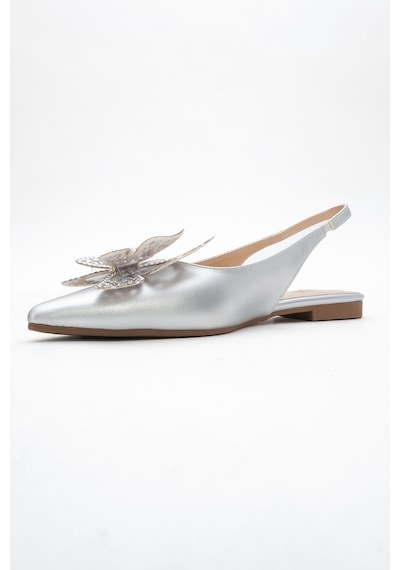 Luvishoes Luvi Shoes Orıol Gümüş Cilt Kelebek Taşlı Sivri Burun Arkası Açık Kadın Babet Ayakkabı Gümüş Luvishoes Luvi Shoes Orıol Gümüş Cilt Kelebek Taşlı Sivri Burun Arkası Açık Kadın Babet Ayakkabı Gümüş