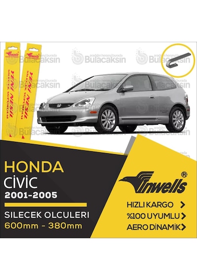 Honda Civic Hb Muz Silecek Takımı 2001-2005 İnwells