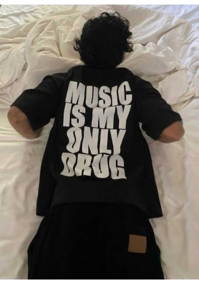 Kalic Studio Musıc Is My Only Unisex Oversize T-shirt Siyah