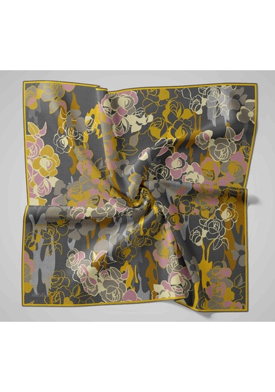Silk Home Twill İpek Eşarp 11483-11 Antrasit, Sarı, Pembe, Gri, Füme, Yağ Yeşili