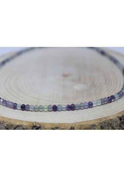 Yasamtohumu Florit Taşı Rondela Faset Kesim 3.5*2.5 MM Yarım Dizi 17  CM Çok Renkli