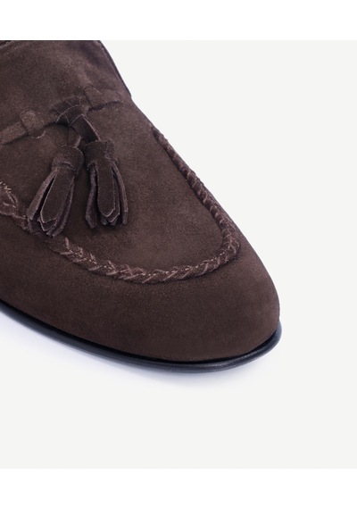 Yargıcı Püsküllü Biye Detaylı Deri Loafer 25kkay4036p 003 Kahverengi