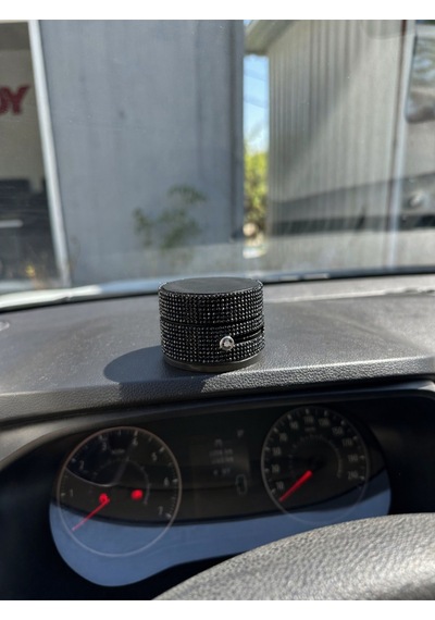 Kadınlara Özel Siyah Kristal Taşlı Araç Telefon Tutacağı Oto Telefon Tutucu Taş