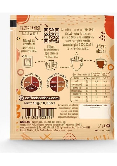 Altın Telve Guatemala Pratik Filtre Kahve 10 x 10 G