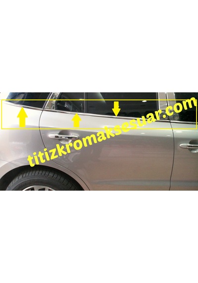 Hyundaı Santa Fe 2007-2012 Krom Cam Alt Çıtası Aksesuarı 6 P.