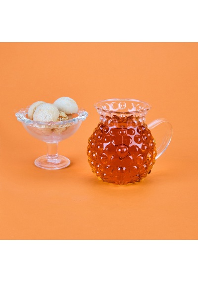 Aroww Dessert Kulplu 6'lı Borosilikat Cam Çay Bardağı - Şeffaf Renkli
