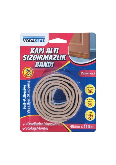 Kapı Altı Sızdırmazlık Bandı 40mmx110cm Kahve