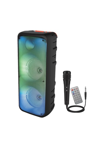 Diğer - Siyah - Blic Bls-49 16w Rgb Bluetooth Mikrofonlu Kumandalı Kareoke Kablosuz Hoparlör