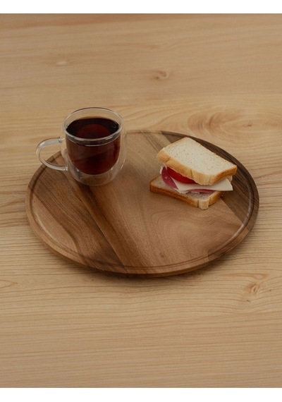 Ahşap Yuvarlak Kesme & Sunum Tahtası