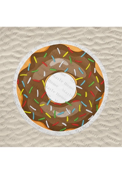 Marte Home Donut - Yuvarlak Püsküllü Plaj Havlusu-Değer 1-Değer 2