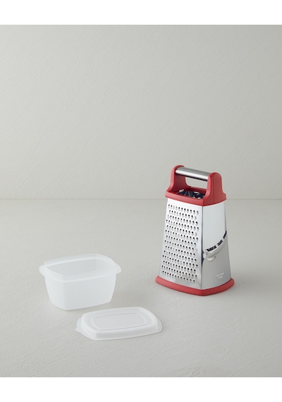 English Home Hecha Paslanmaz Çelik Rende 24.5 Cm Kırmızı Kırmızı