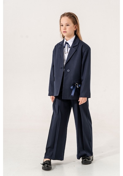 Giyicem Kız Çocuk Blazer Ceket 6600 Lacivert