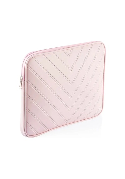 Notebook Laptop Apple Uyumlu MacBook Çantası Suni Deri 15.6" İnç - 800-düz Açık Pembe