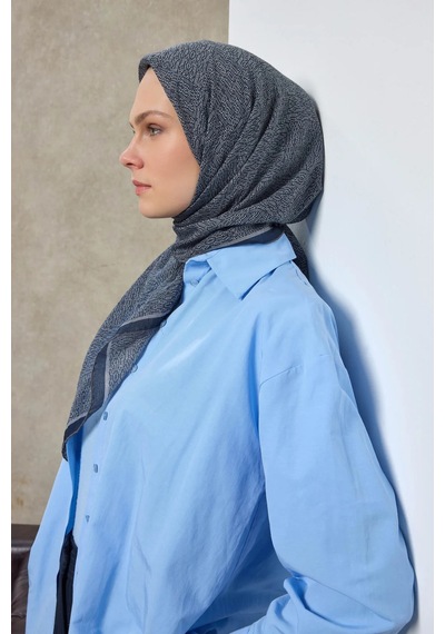 Silk Home Labirent Desen Lyocell Monare Eşarp - 6425 Gece Mavisi
