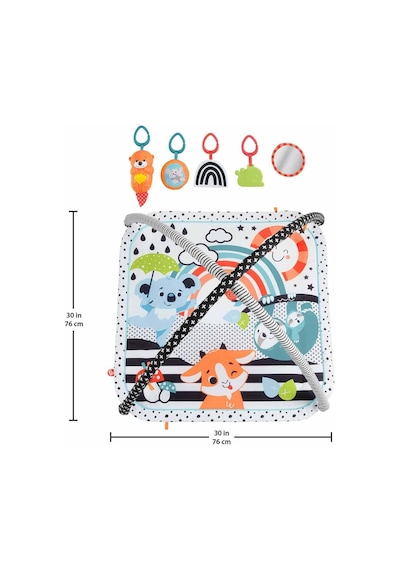 Fisher-Price HBP41 Neşeli Hayvanlar 3'ü 1 Arada Jimnastik Merkezi