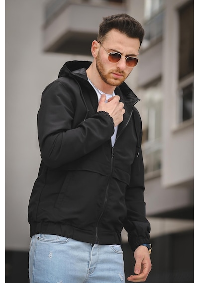 Oksit Antonin Bel Ve Kol Lastikli Slim Fit Erkek Mevsimlik Mont Yağmurluk 001