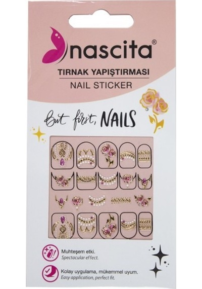 Nascita Tırnak Üstü Sticker Gold Temalı