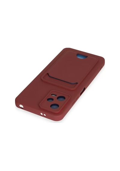 Newface Xiaomi Poco X5 5g Kılıf Kelvin Kartvizitli Silikon - Bordo