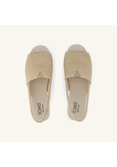 10023065 Champagna Espadril Kadın 10023065 Toms Alpargata Champagne Tonal Sparkle Woven Açık Bej