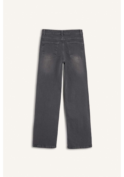 DeFacto Comfort Straight Yüksek Bel Bilek Boy Jean Yıkamalı Pantolon E3413AXNSNM36