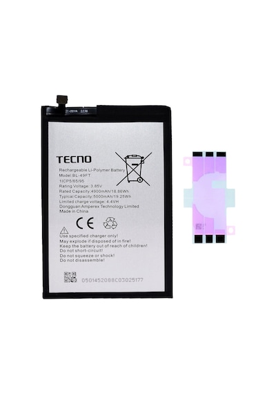 Tecno Spark 8c Bl-49ft Batarya Pil Telefon Bataryası Pil Bandı Yanında