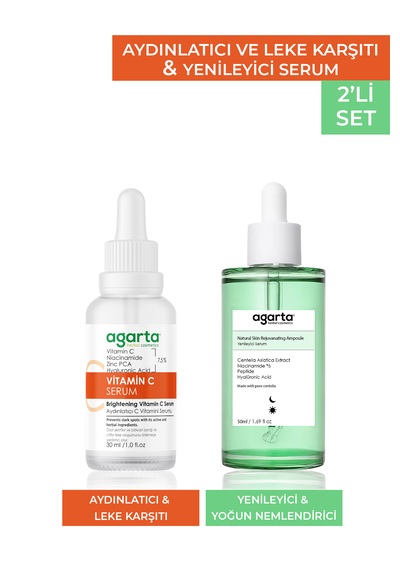 Agarta Naturel Skin Rejuvanating Ampoule Yenileyici Serum 50 ML + Vitamin C Serum 30 ML