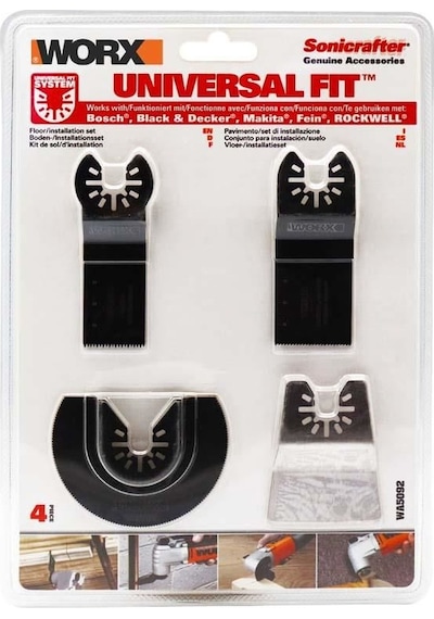 Worx Wa5092 4 Parça Universal Metal, Ahşap Kesme Ve Raspalama Aksesuar Seti Fr Wa5092