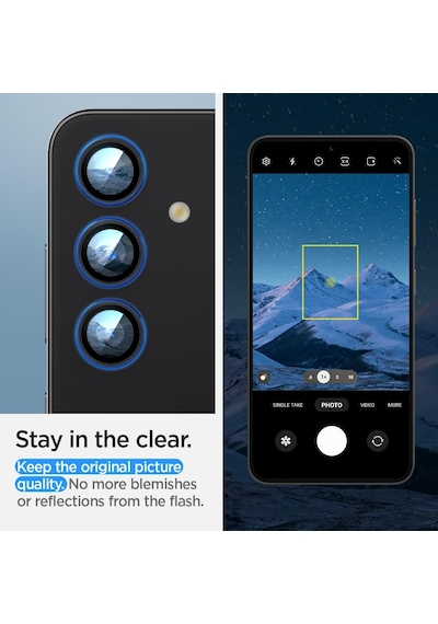 Galaxy S24 Plus İle Uyumlu Kamera Lens Koruyucu Cam Kolay Kurulum Glas.tr Ez Fit Optik Pro 2 Adet Black - Agl07433