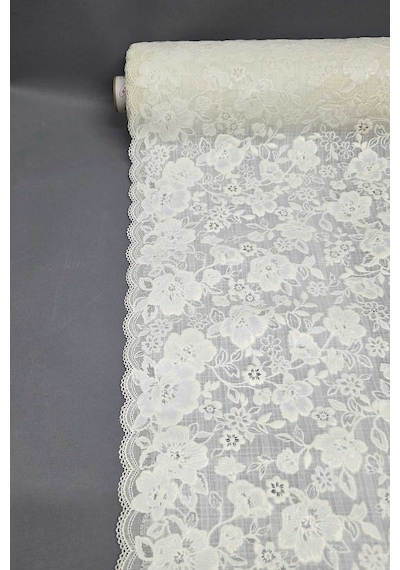 Pvc Küpür Dantel Raf Ve Dolap Örtüsü Runner Krem 40 Cm Eninde Bej