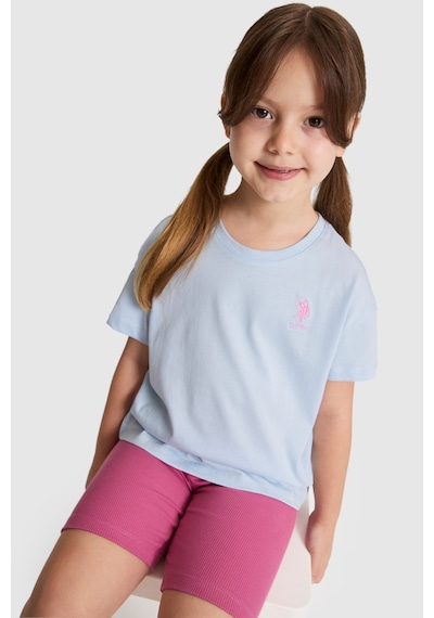 U.S. Polo Assn. Kız Çocuk Açık Mavi Tişört Basic 50325609-vr003 Acık Mavı
