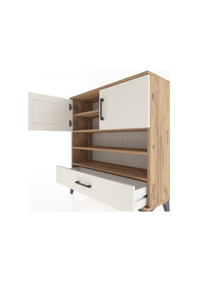 Arges Şifonyer 4 Raflı Tek Çekmeceli 2 Kapaklı 88x30x96 Çam-a... Çam Arges Şifonyer 4 Raflı Tek Çekmeceli 2 Kapaklı 88x30x96 Çam-a... Çam