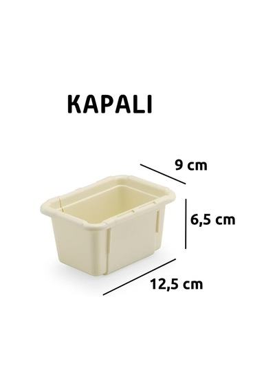 Ayarlanabilir Kayar Kızaklı Mini Çekmece Organizeri Uzuayıp Kısalan Konsül Masa Üstü Dzenleyici Krem, 1 Numara Diğer