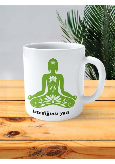 Yoga Baskılı Kupa Bardak Kişiye Özel Model 5 Çok Renkli