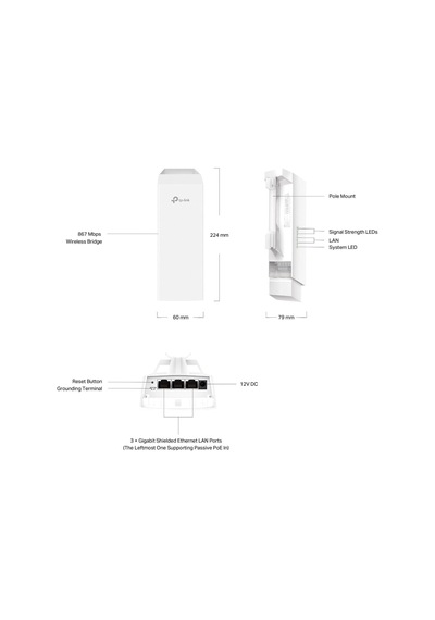 Tp-link Eap211-bridge Kit Köprü & Yineleyici Ağ Köprüsü 867 Mbit/