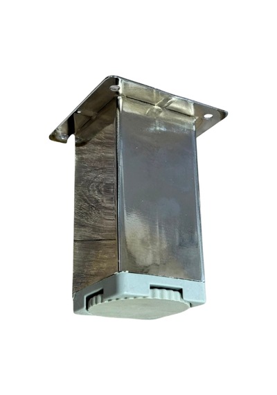 Cateksss 50x50 Mm Tablalı Ayarlı Ayak 10 Cm - 10 Lu Paket Gümüş