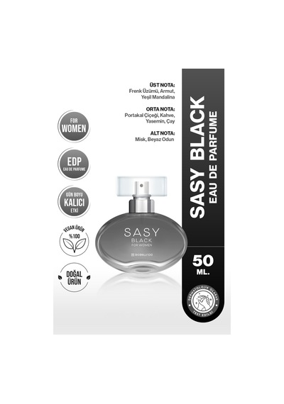 Sasy Black Eau De Parfume For Women 50 Ml Oryantal